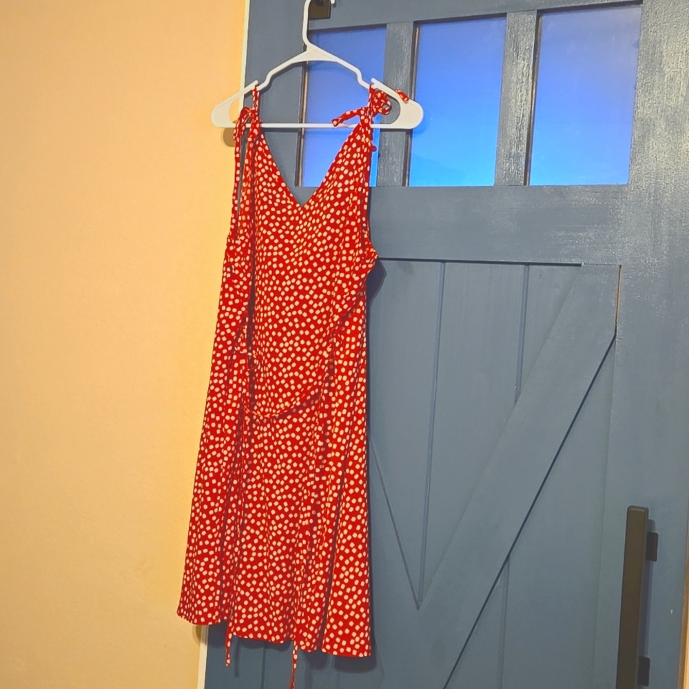 Red and white sundress